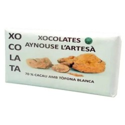 Xocolata Aynouse 70% Cacau amb Tòfona Blanca 100 grams