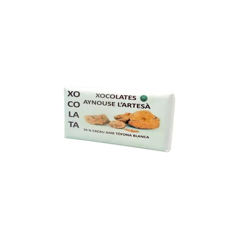 Xocolata Aynouse 70% Cacau amb Tòfona Blanca 100 grams