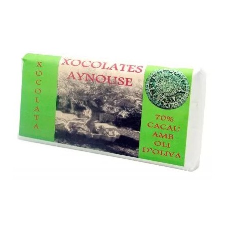 Xocolata Aynouse 70% amb Oli d'Oliva 125 grams