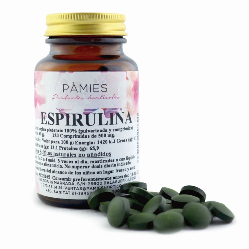 Alga Spirulina - 120 comprimits - Pàmies Vitae