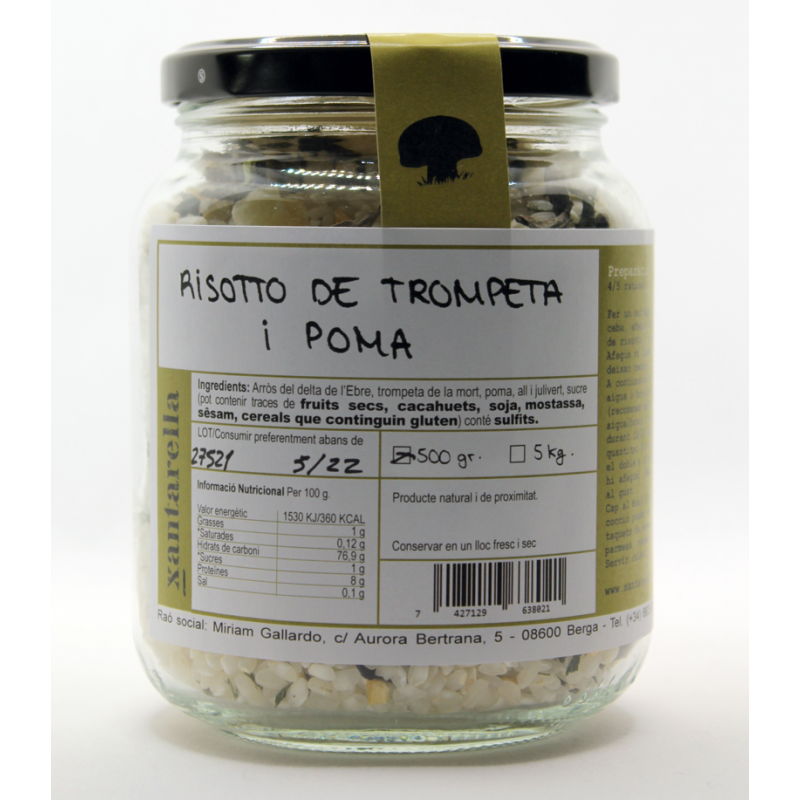 Risotto de trompeta de la muerte y manzana - 500gr - Xantarella