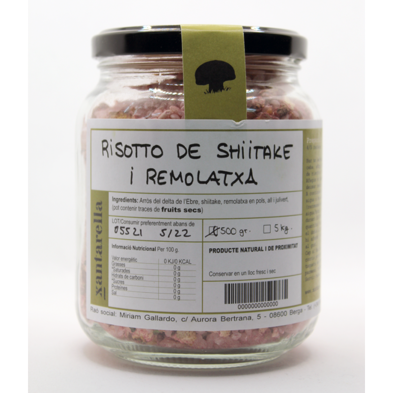 Risotto de Xiitake y Remolacha - 500gr - Xantarella