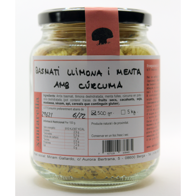 Basmati de Limón y Cúrcuma- 500gr- Xantarella