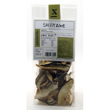 Shiitake laminado deshidratado - 20gr- Xantarella